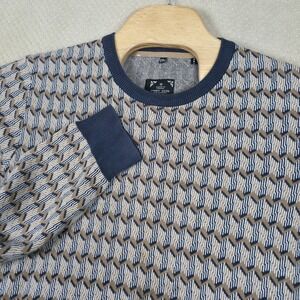 Point Zero Gold Label Geometric Sweater Mens XXL Vintage Style Cosby Dapper Knit